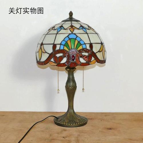 厂家批发 创意彩色玻璃床头台灯 —— 点亮卧室的树脂简约艺术之光